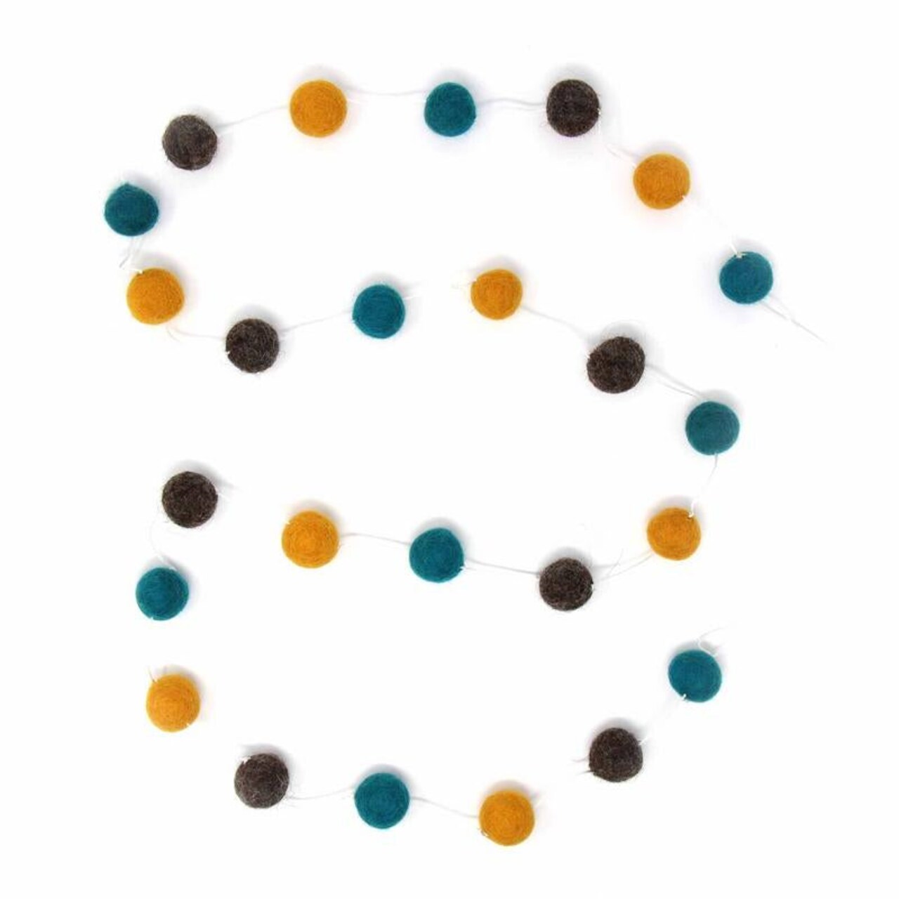 Wool Felt Pom Pom Garland for Nursery and Party Decor 60 inches